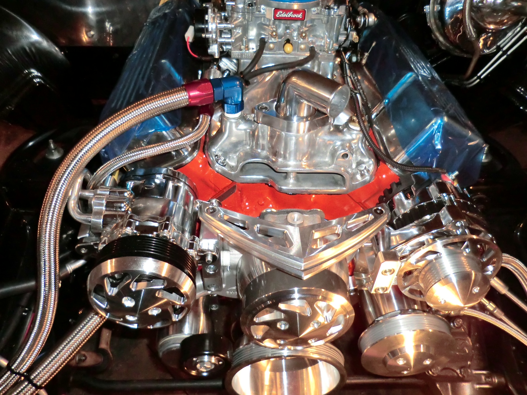 V8 with polished accessories